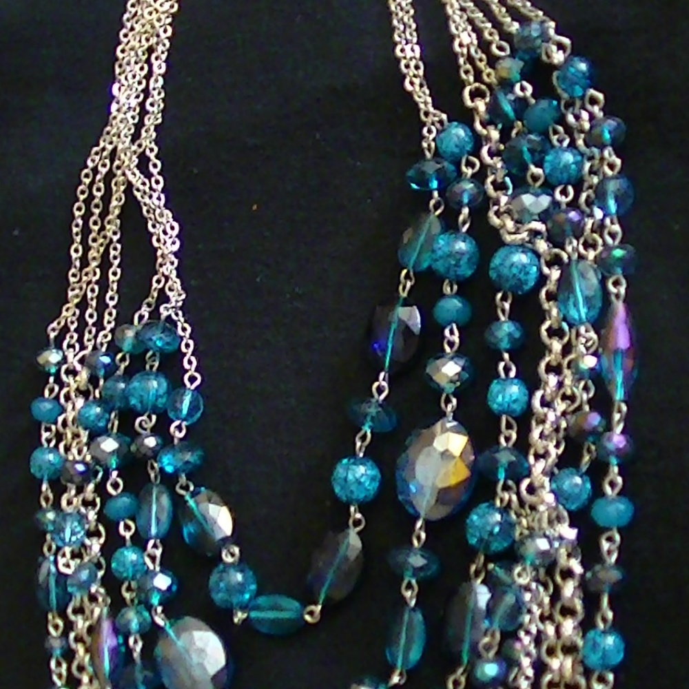 7 Strand necklace matching earrings wow